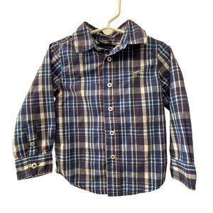 Wrangler Button Down Shirt Long Sleeve Purple, Blue, White Toddler Boy Size 2T